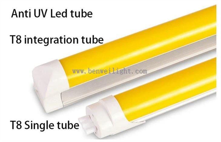UV- সুরক্ষা T8 ইন্টিগ্রেটেড হলুদ আলো টিউব