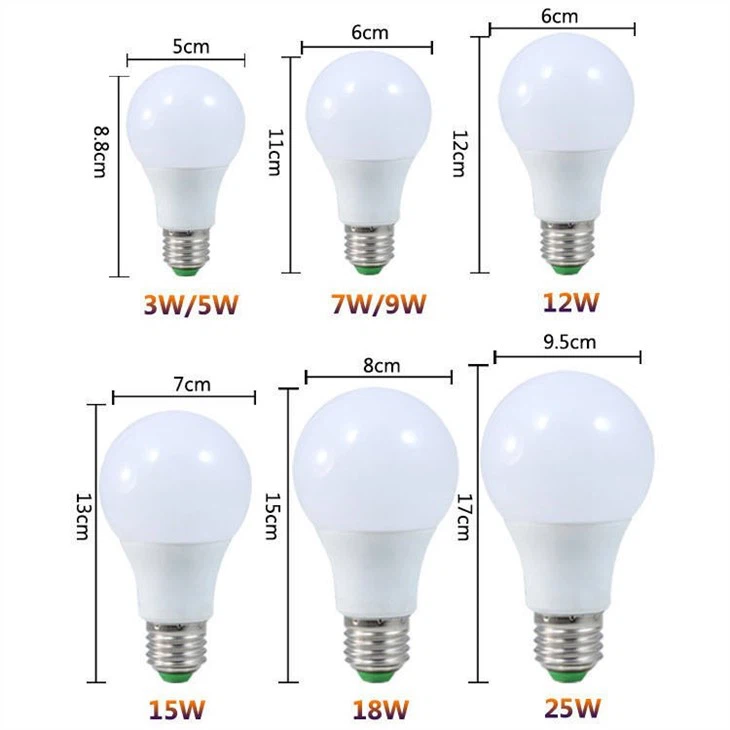 7w led bulb size