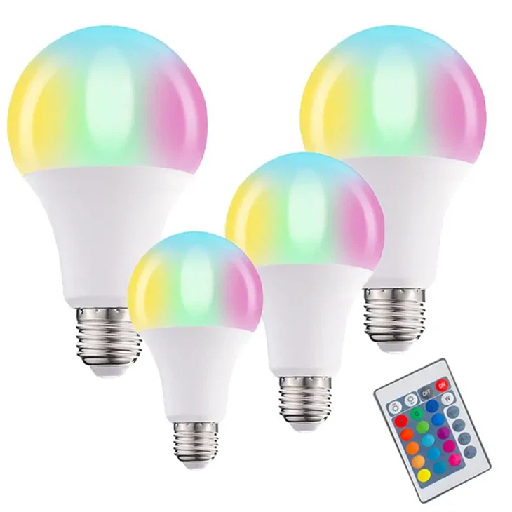 RGB রিমোট কন্ট্রোল স্মার্ট LED লাইট বাল্ব 9w E27 E26 B22 LED স্মার্ট বাল্ব