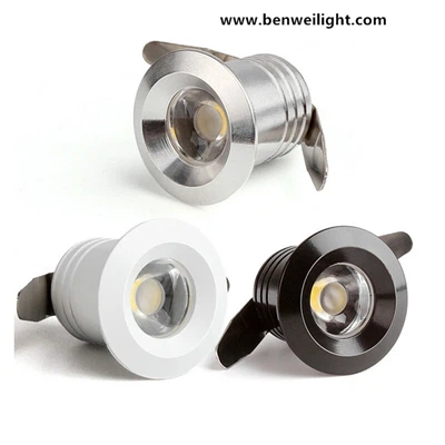 1W 3W LED recessed ক্যাবিনেট মিনি স্পটলাইট DC12V অ্যালুমিনিয়াম শিল্প ডাউনলাইট