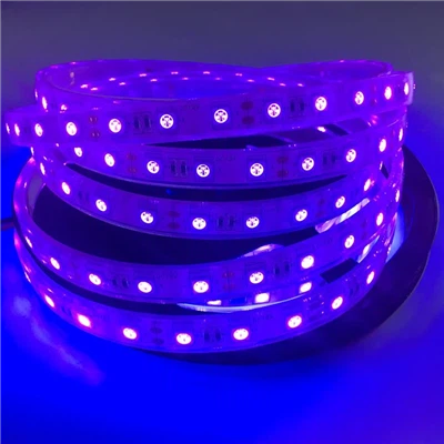 Ip68 365nm Uv C ব্ল্যাকলাইট লেড স্ট্রিপ লাইট 120 LED/m 2835